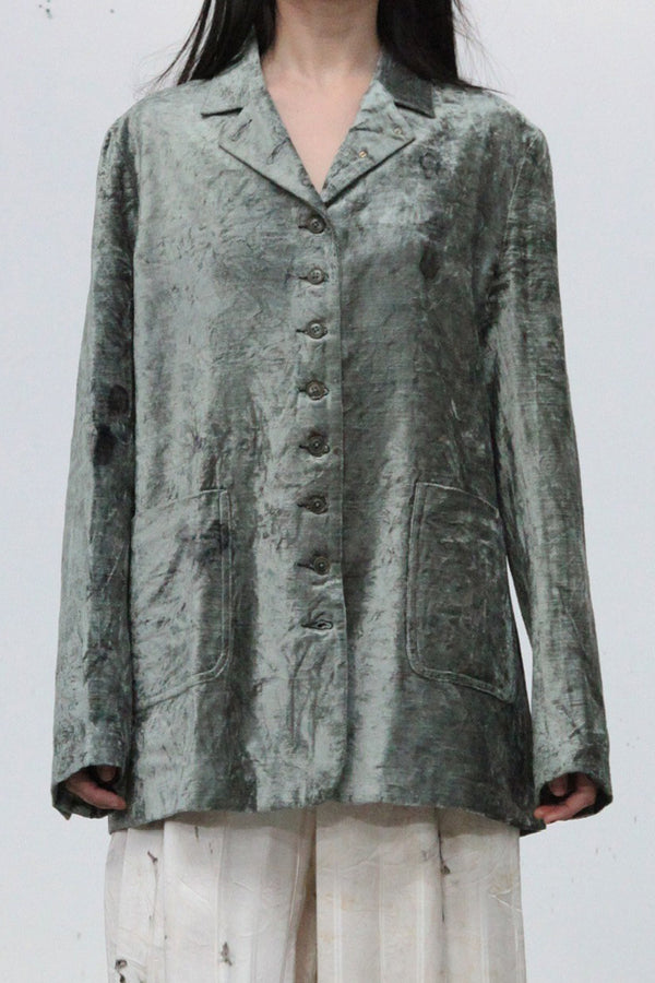 MUTEDANCE blue printed top MD23FW13 blue PM97